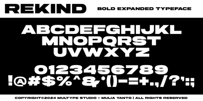 Rekind Expanded Font Poster 13