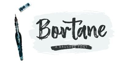 Bortane Brush Fuente Póster 1