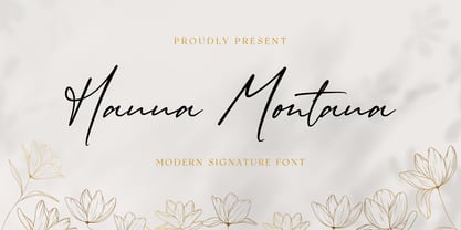 Hanna Montana Font Poster 1