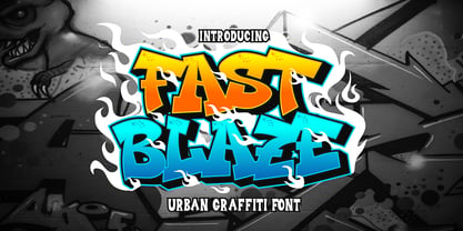 Fast Blaze Graffiti Font Poster 1