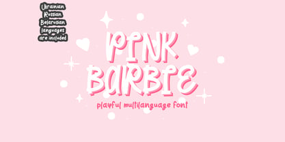 Pink Barbie Font Poster 1