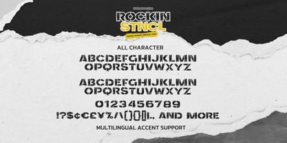 Rockin Stncl Font Poster 6