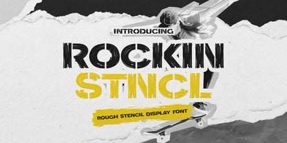 Rockin Stncl Font Poster 1