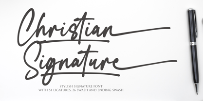 Christian Signature Font Poster 1