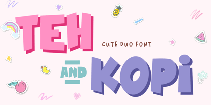 Teh And Kopi Font Poster 1