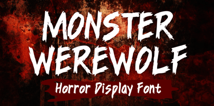 Monster Werewolf Font Poster 1