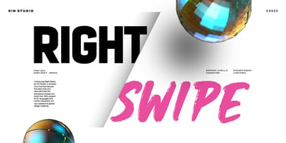 Right Swipe Font Poster 1