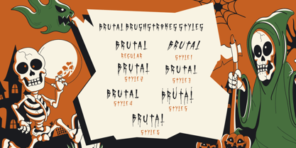 Brutal Brushstrokes Font Poster 10