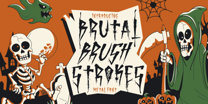 Brutal Brushstrokes Font Poster 1