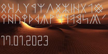 Ongunkan Wardruna Arabic Runes Fuente Póster 2