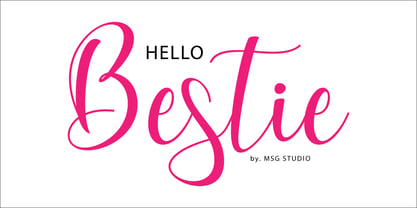 Hello Bestie Font Poster 1