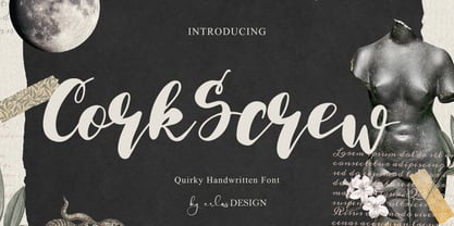 Cork Screw Font Poster 1