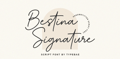Bestina Signature Font Poster 1
