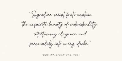 Bestina Signature Font Poster 3