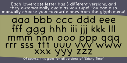 Sticky Time Font Poster 4