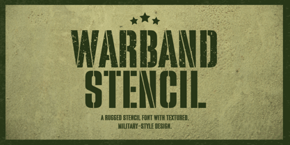 Warband Stencil Fuente Póster 1