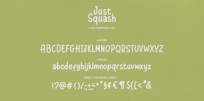 Just Squash Font Poster 7