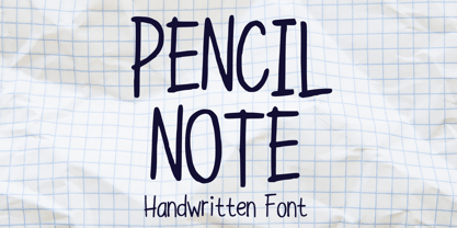 Pencil Note Font Poster 1