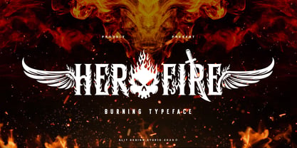 Hero fire Font Poster 1