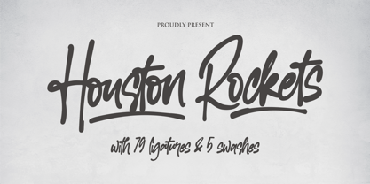 Houston Rockets Font Poster 1