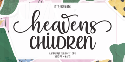 Heavens Cildren Script Font Poster 1