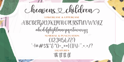 Heavens Cildren Script Font Poster 5