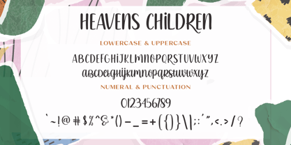 Heavens Cildren Script Font Poster 6