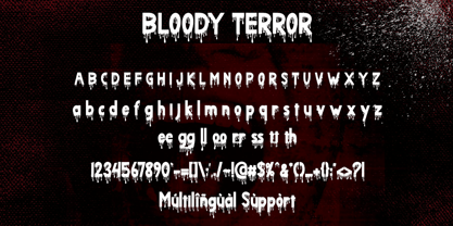 Bloody Terror Font Poster 7