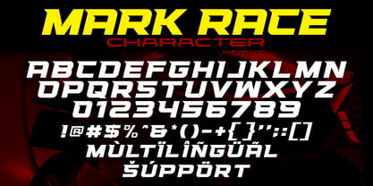 Racing Mark Race Font Poster 9