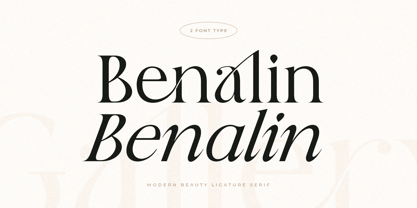 Benalin Style Font Poster 1
