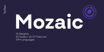 Mozaic Font Poster 1
