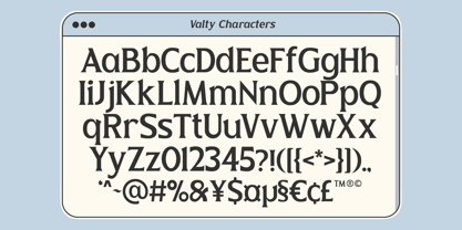 Valty Font Poster 12