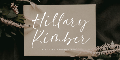 Hillary Kimber Font Poster 1