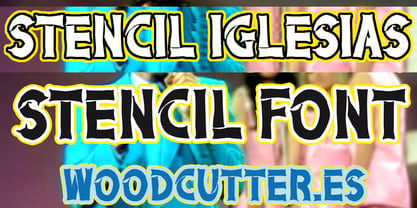 Stencil Iglesias Font Poster 1