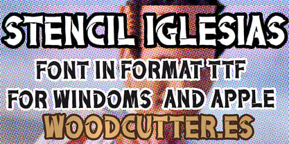 Stencil Iglesias Font Poster 5