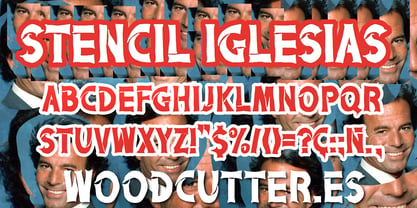 Stencil Iglesias Font Poster 3