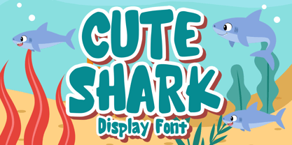 Cute Shark Font Poster 1