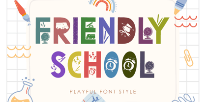 Friendly School Font Poster 1