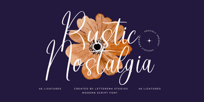 Rustic Nostalgia Italic Font Poster 1