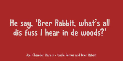 Brer Rabbit Font Poster 2