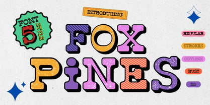 Fox Pines Outline Font Poster 1