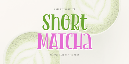 Short Matcha Font Poster 1