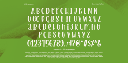 Short Matcha Font Poster 10