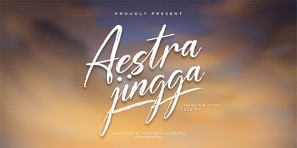 Aestra Jingga Font Poster 1