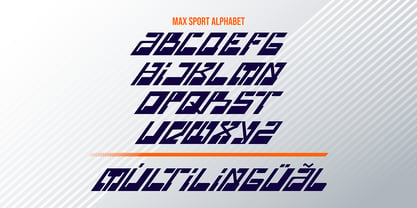 Max Sport Futuristic Font Poster 2