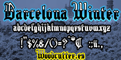 Barcelona Winter Font Poster 3