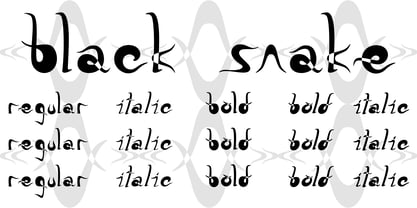 Black Snake Font Poster 3