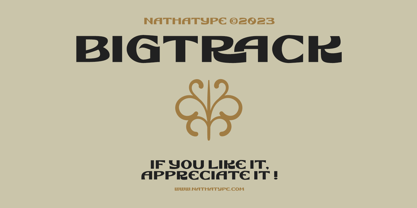 Bigtrack Font Poster 15