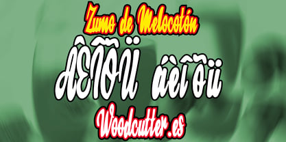 Zumo de Melocoton Font Poster 5