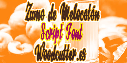 Zumo de Melocoton Font Poster 1